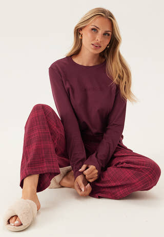Ls Tee Flannel Pant Set