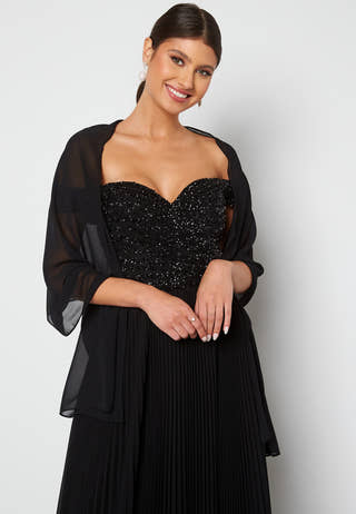 Evening Dress With Pleated Skirt