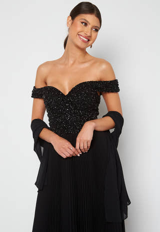 Evening Dress With Pleated Skirt