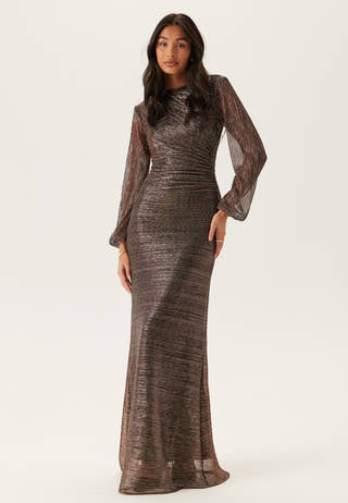 Kristen Long Sleeve Plisse Max