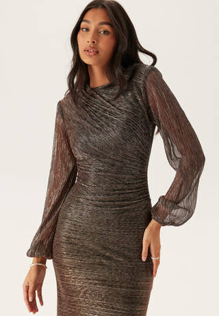 Kristen Long Sleeve Plisse Max