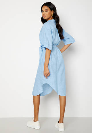 Linen Chambray Shirt Dress
