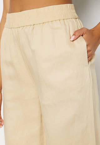 Linen Viscose Pull-On Pants