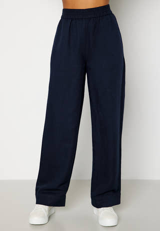 Linen Viscose Pull-On Pants
