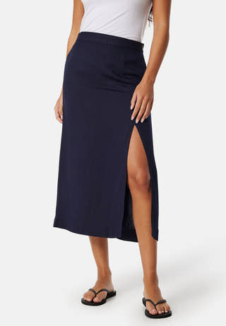 Midi Linen Blend Skirt