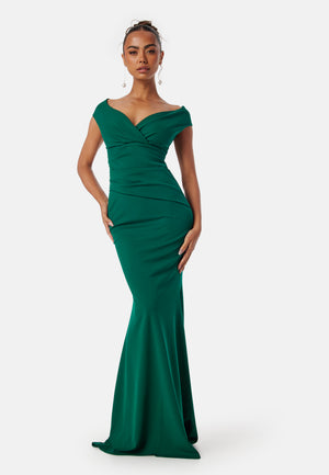 Bardot Pleat Maxi Dress