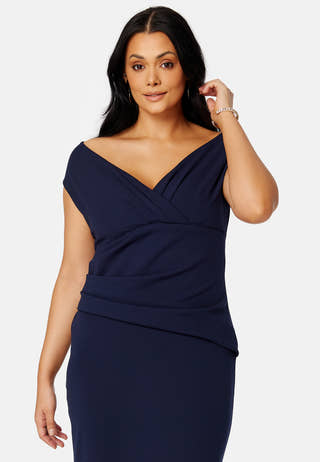 Bardot Pleat Maxi Dress