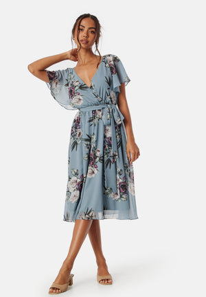 Flutter Floral Midi Dress