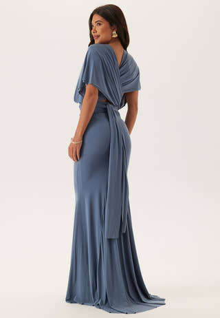 Multi Tie Fishtail Maxi Dress