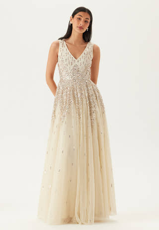 Sequin Sunray Sleeveless Maxi Dress