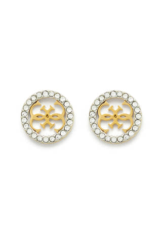 Pave Logo Studs