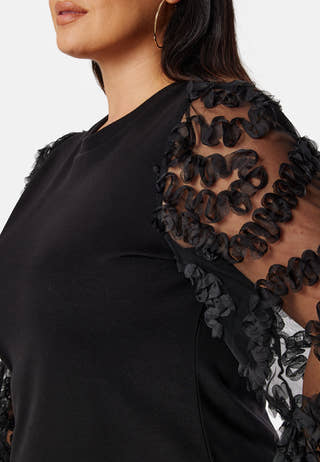 Mesh Sleeve Top