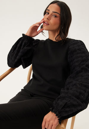 Broderie Anglaise Sleeve Top