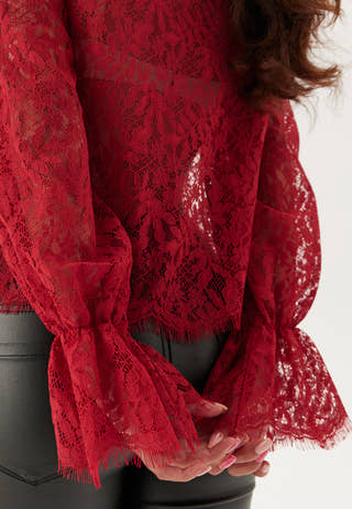 Buttoned Lace Shirt