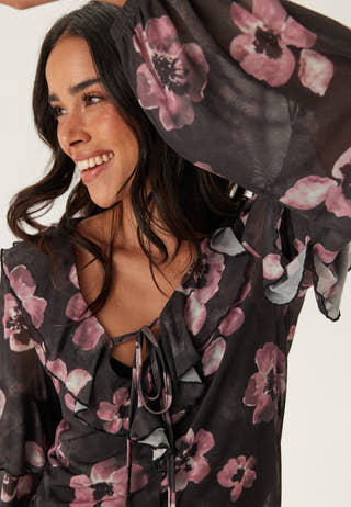 Mesh Frill Top