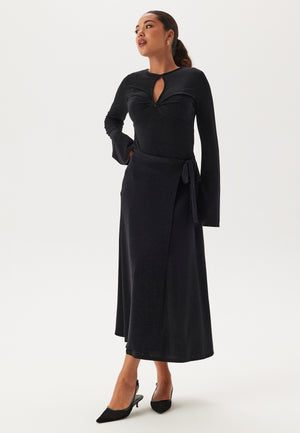 Sparkling Wrap Midi Skirt