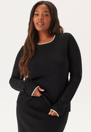 Viscose Contrast Knitted Sweater