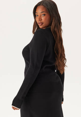 Viscose Contrast Knitted Sweater