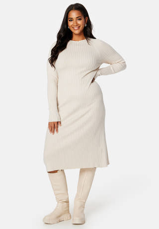 Yazmin fine knitted rib dress