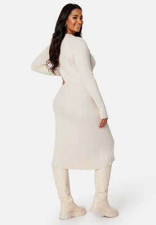 Yazmin fine knitted rib dress