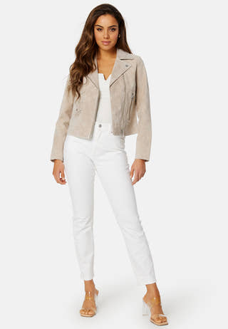 Andrea Suede Biker Jacket