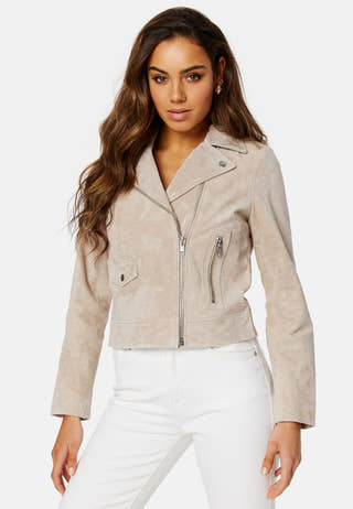 Andrea Suede Biker Jacket