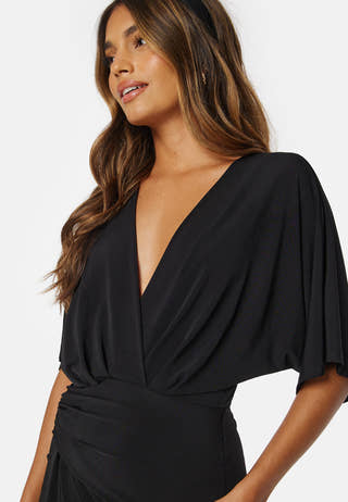 Kimono Sleeve Rouch Dress
