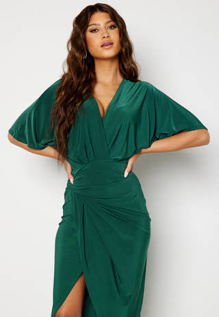 Kimono Sleeve Rouch Dress
