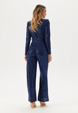Sequin Wide Leg Jumpsuit