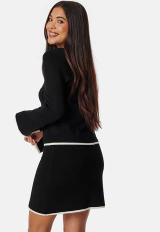 Josefin Contrast Zip Knit Jacket