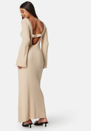 Josefin Deep Back Maxi Knit Dress