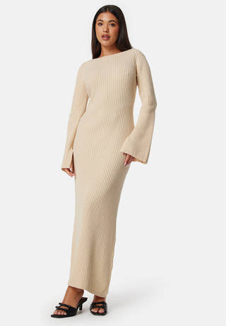 Josefin Deep Back Maxi Knit Dress