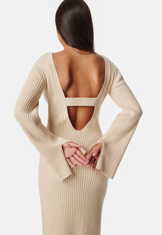 Josefin Deep Back Maxi Knit Dress