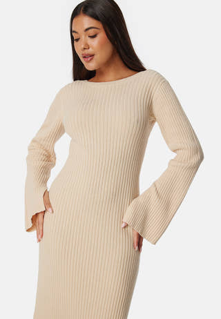 Josefin Deep Back Maxi Knit Dress