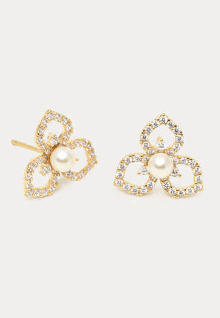 Elise Earrings - Ivory Pearl