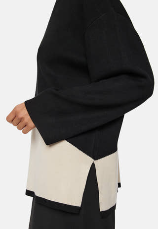 Objester Block L/S Knit Pullover