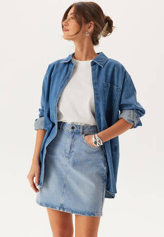 Objellen Hw Short Denim Skirt