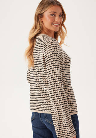 Objester L/S KNIT PATTERN TOP