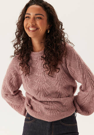 Objflora Re L/S KNIT PULLOVER