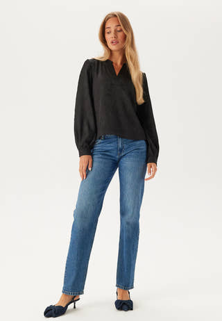 Objjohnson Re L/S V-NECK TOP