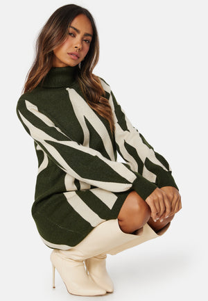 Objray L/S Knit Rollneck Dress