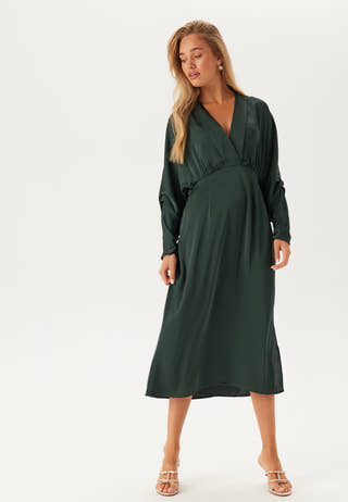 Vimarosa L/S V-NECK MIDI DRESS