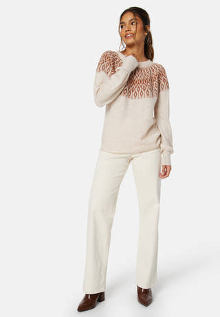 Alina LS JQ O-Neck Knit