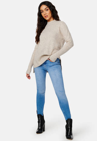 Blush Mid Ankle Zip Denim