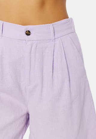 Caro HW Wide Linen Blend Shorts