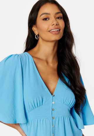 Dakota Elbow V-Neck Dress