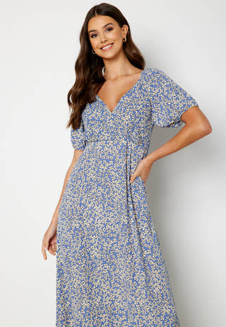 Fuchsia Life S/S Wrap Midi Dress