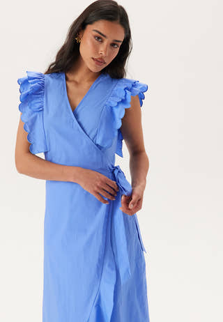 Objhope Papaya S/S WRAP DRESS