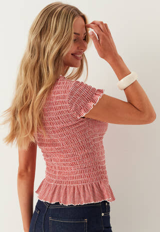 Onlcelle Life Cap Smock Boatneck Top