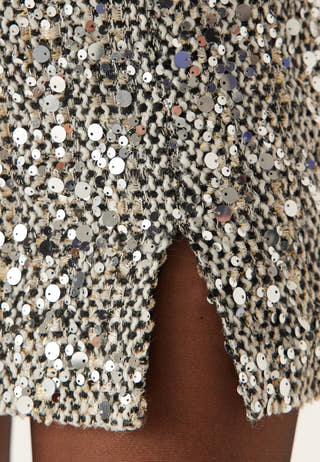 Onlglamour Mw Boucle Sequin Skirt